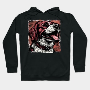 Retro Art Brittany Spaniel Dog Lover Hoodie